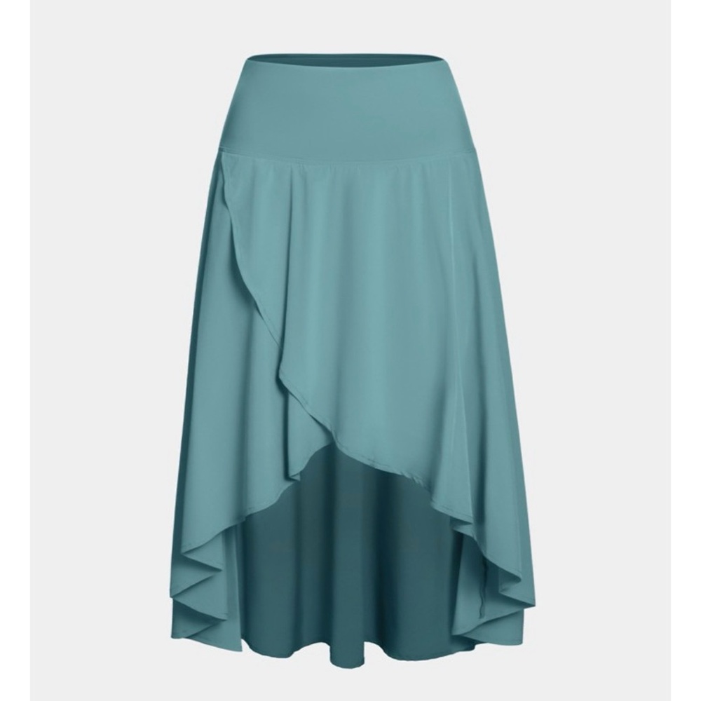 Halara Breezeful asymmetric ruffle skirt. Size L. Stone blue. New without tags.